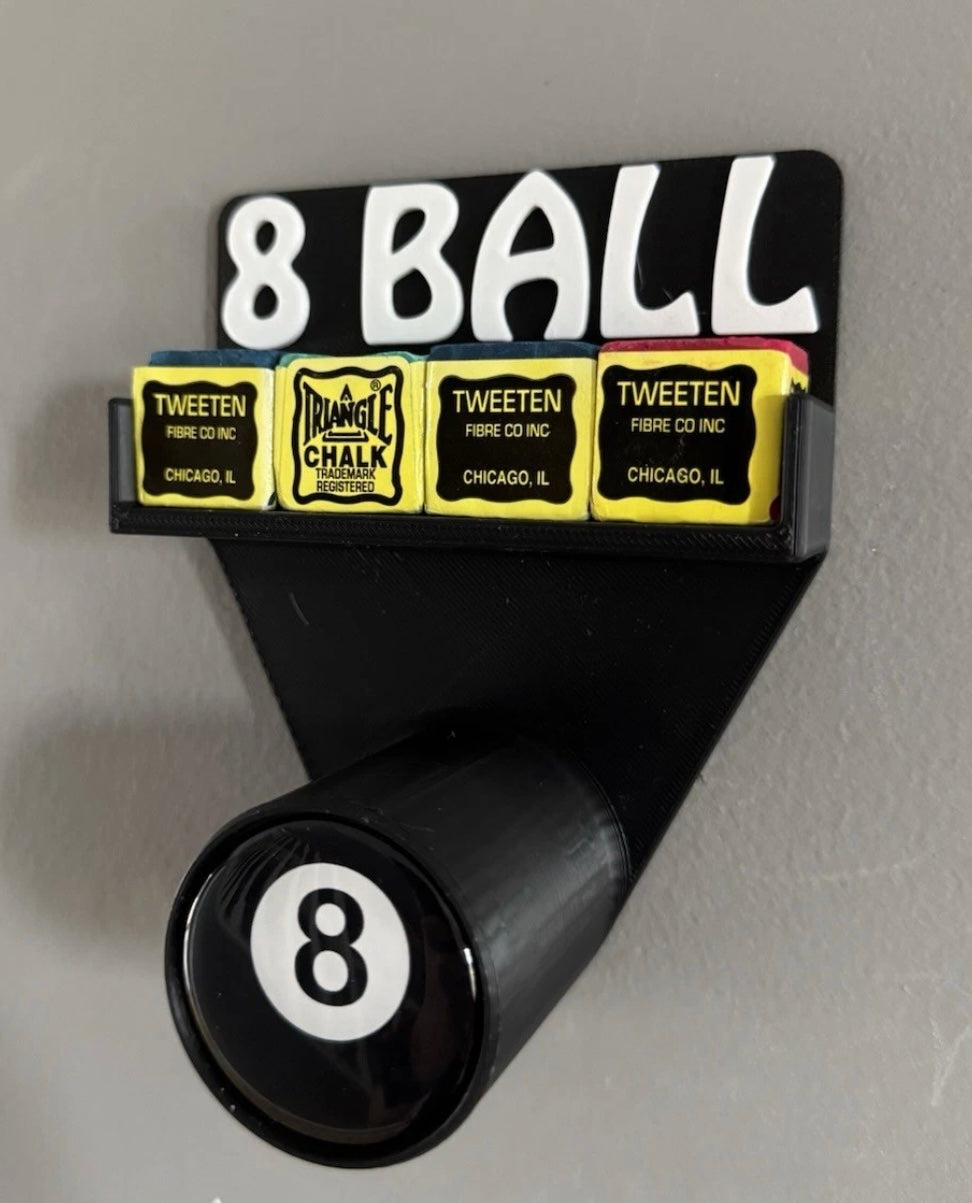 Pool/Snooker Table Chalk And Triangle Wall Holder Personalised