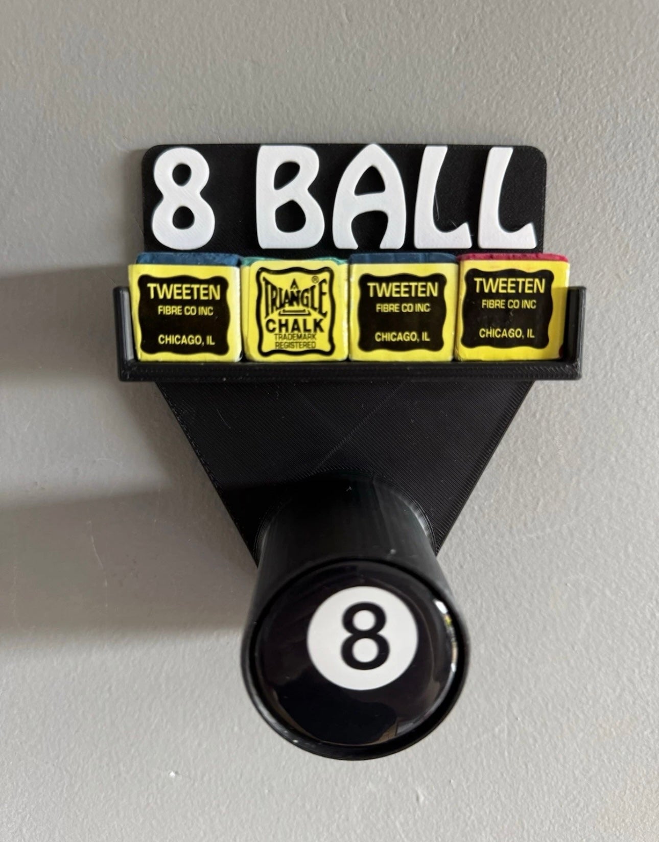 Pool/Snooker Table Chalk And Triangle Wall Holder Personalised